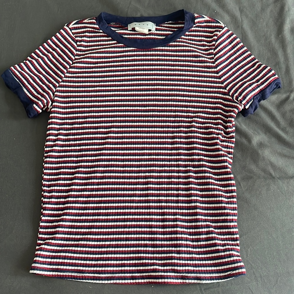 Striped cropped tee